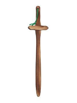 espada madera quemada medieval 58 cm