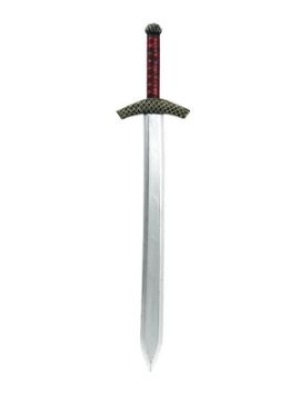 espada medieval plateada de 85 cm