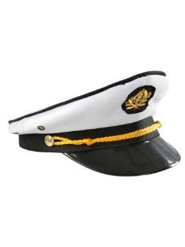 gorra capitan marinero blanca