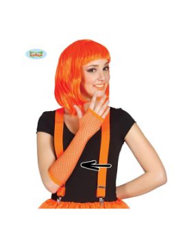 guante de malla naranja neon 26 cms punky