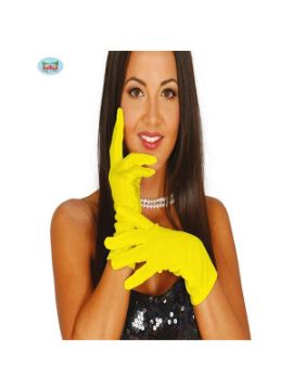 guantes cortos amarillos 20 cms