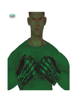 guantes de monstruo verde latex