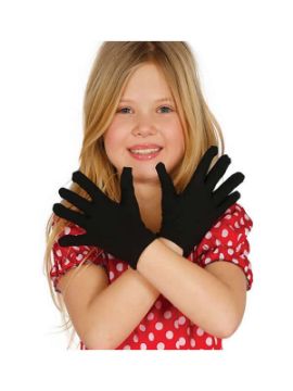 guantes negros infantiles de 22 cm