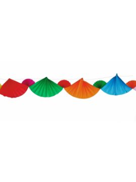 guirnalda con abanicos de colores papel 4 metros