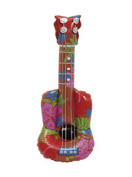 guitarra hawaiana flores hinchable 60 cm