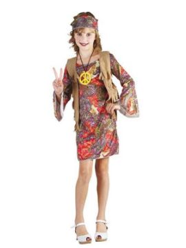disfraz de hippie chaleco de niña