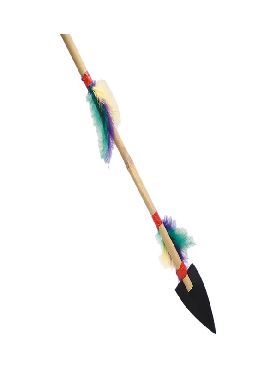 lanza de indio con plumas 115 cm