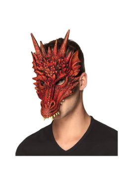 mascara de dragon rojo adulto