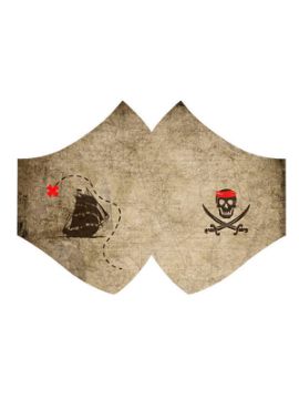 mascarilla mapa pirata con salvaorejas