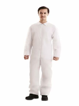 mono de trabajo blanco adulto