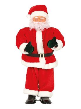 muñeco papa noel musical con movimiento 100 cms