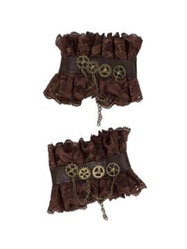 muñequeras marrones steampunk