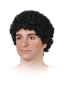 peluca de negro africano morena con rizos