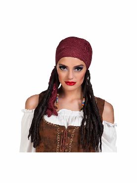 peluca de pirata rastas con pañuelo