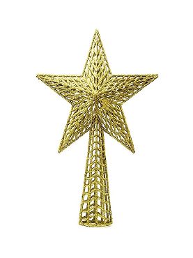 remate estrella oro para arbol 27 cms