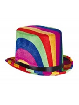 sombrero chistera multicolor lujo