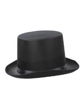sombrero chistera negra lujo alta