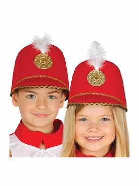 sombrero de majorette rojo infantil