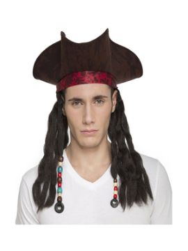 sombrero de pirata con rastas