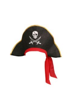sombrero de pirata fieltro adulto