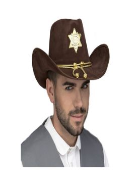 sombrero de sheriff con estrella