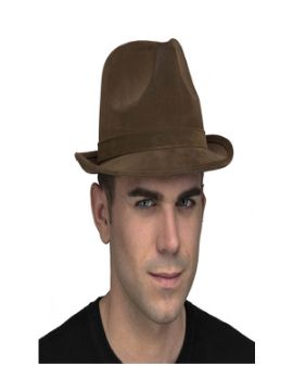 sombrero de tiroles marron