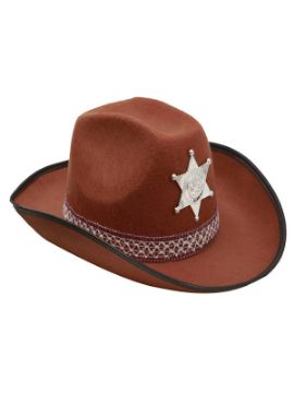 sombrero de vaquero para adultos marron