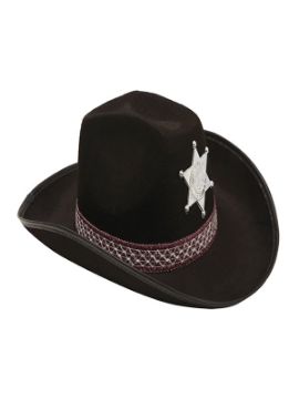 sombrero de vaquero para adultos negro