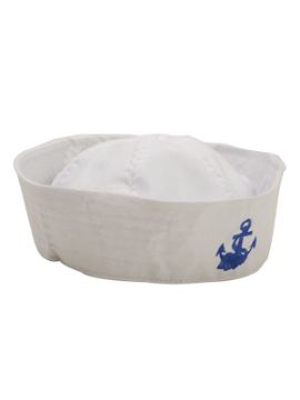 sombrero marinero blanco con ancla