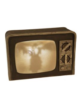 televisor de terror con luz y sonido de 31 cm