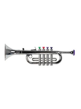 trompeta de plastico botones colores surtido 38 cm