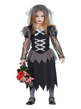 disfraz de novia cadaver para niña