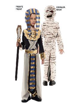 disfraz doble egipcio y momia para infantil